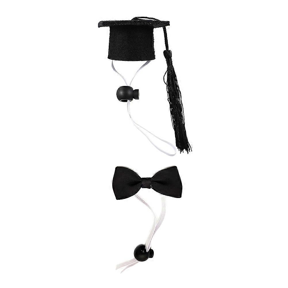 Hamster Costume Hat With Adjustable Bow Tie For Pets Made Of Durable Felt Cloth Perfect For Masquerades