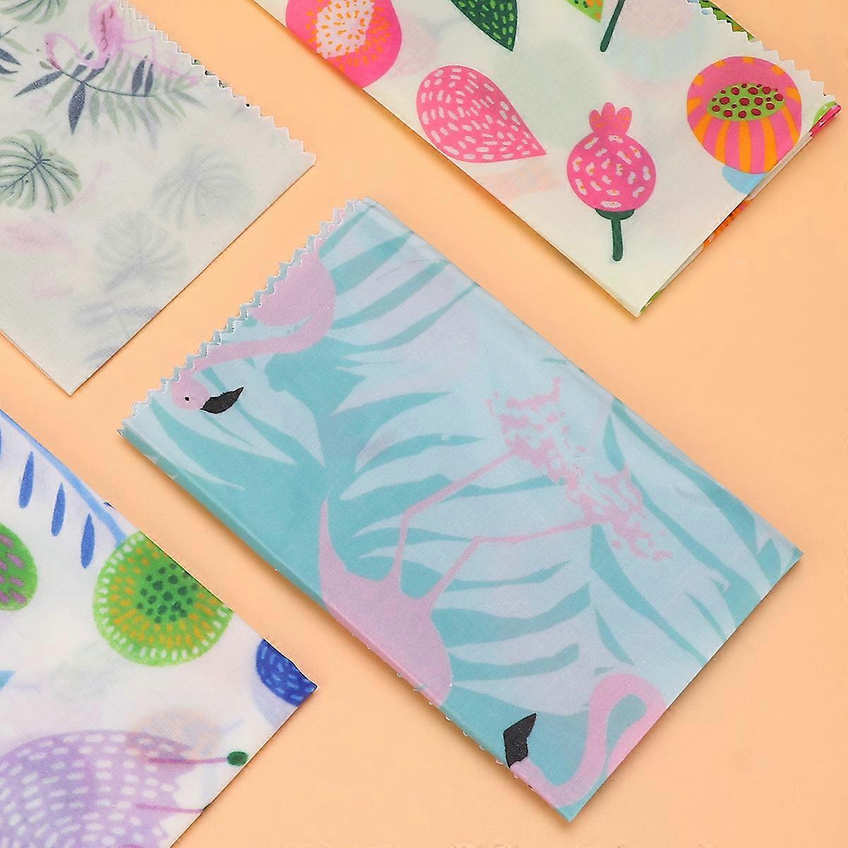 Food Wraps Assorted Color Food Preservation Cloth Reusable 4Pcs
