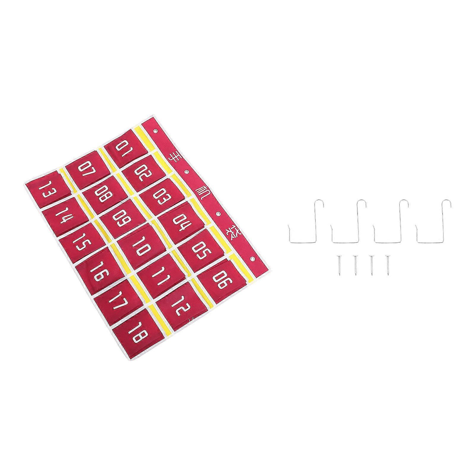 Wall-Mounted Pocket Chart Organizer for 1Set Hanging Phone Holder