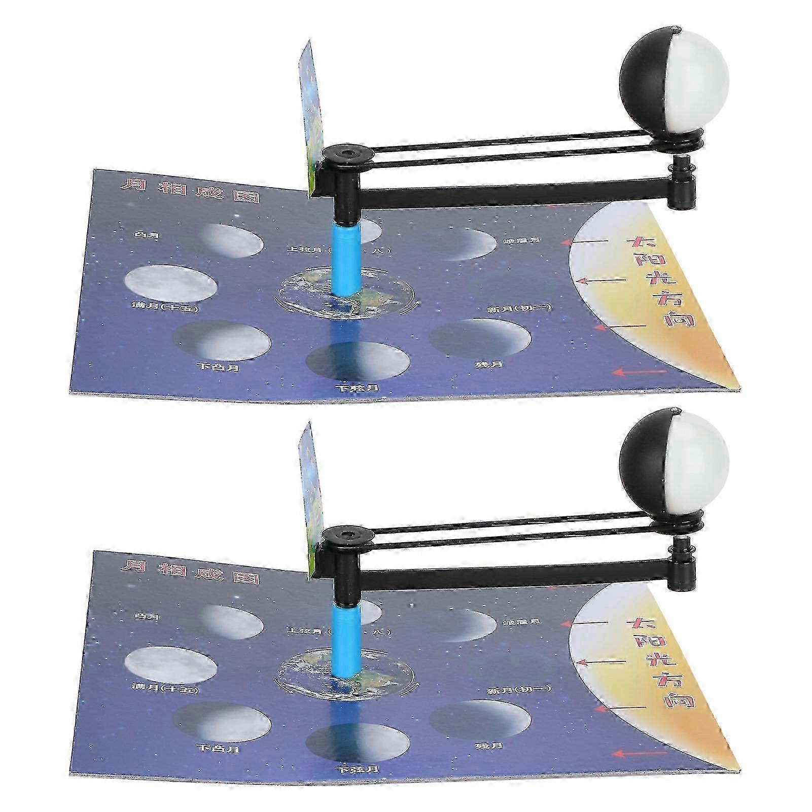 2 Set Children Experiment Assembly Equipment Kit Moon Phase Model DIY Science Teaching Toy