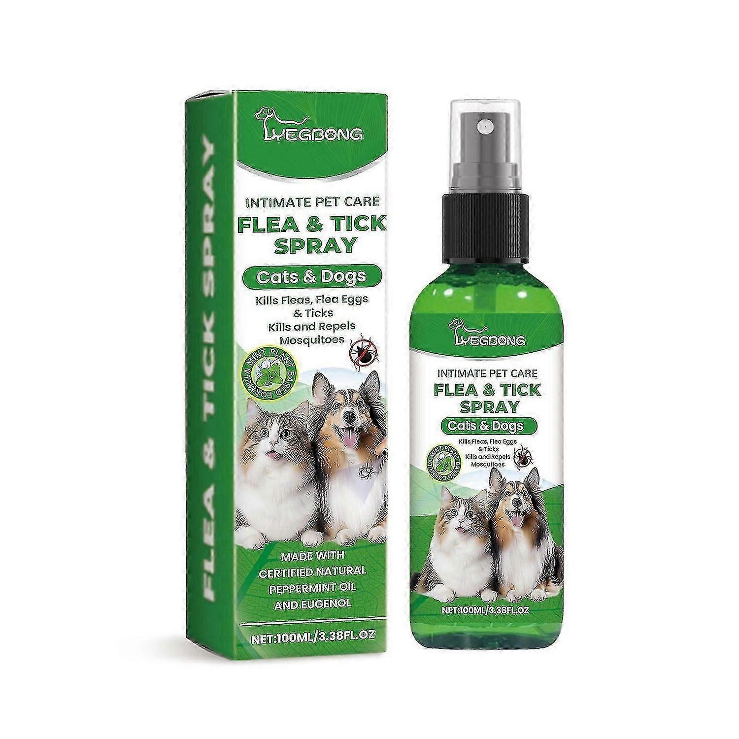 Yegbong Pet Insect Spray Odstraszający sierść i skórę psów i kotów Odstraszacz owadów Codzienna delikatna pielęgnacja czyszczenia
