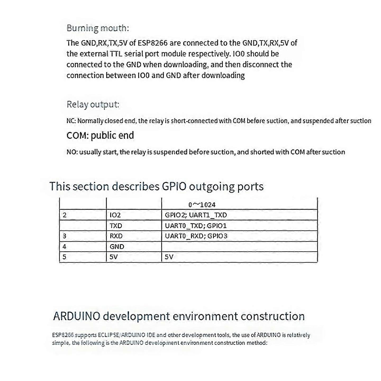 For Relay Module Esp07 8 Way 5v728v Power Supply Development Board