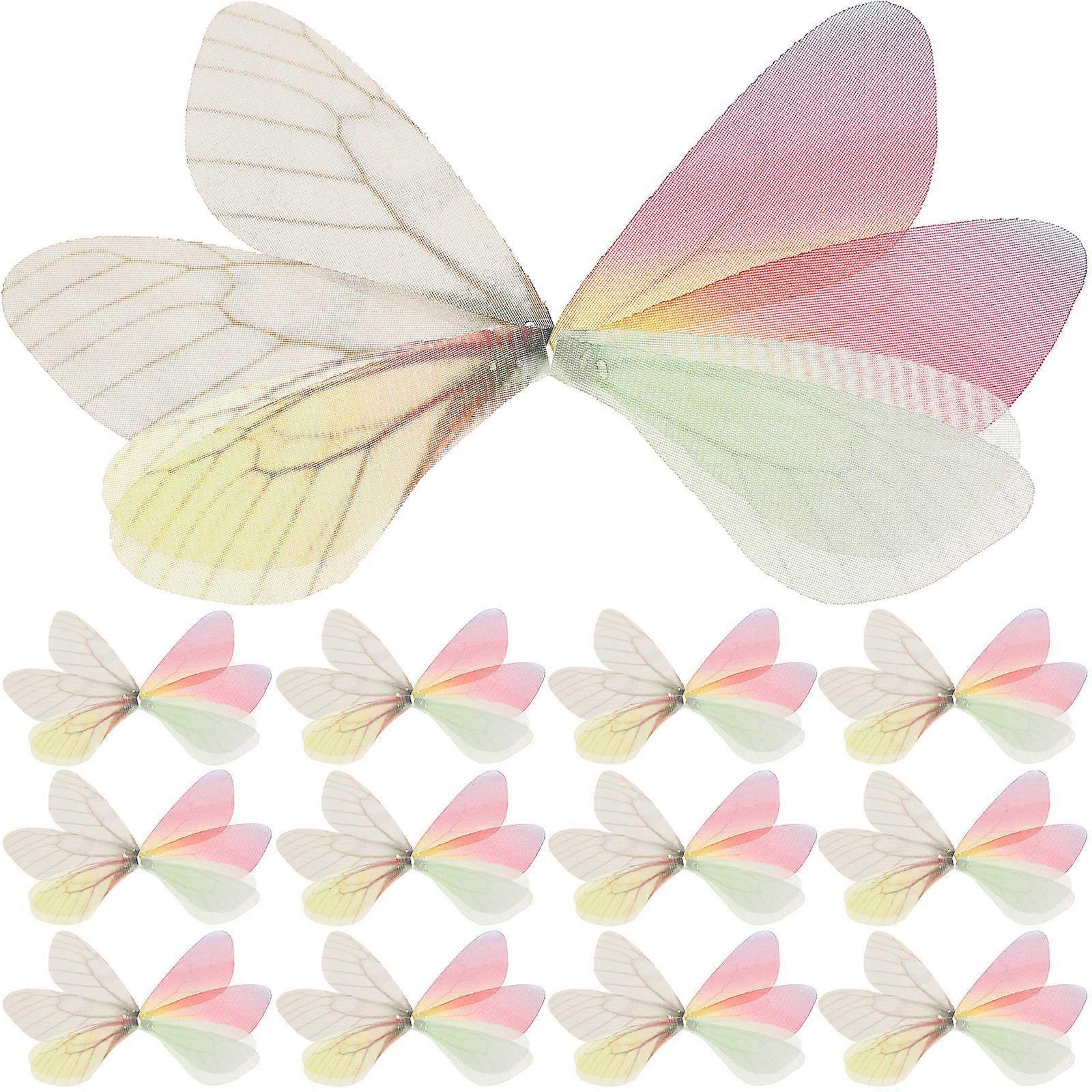 100Pcs Dragonfly Wing Charms For Jewelry Making DIY Craft Projects Assorted Color Compact Design