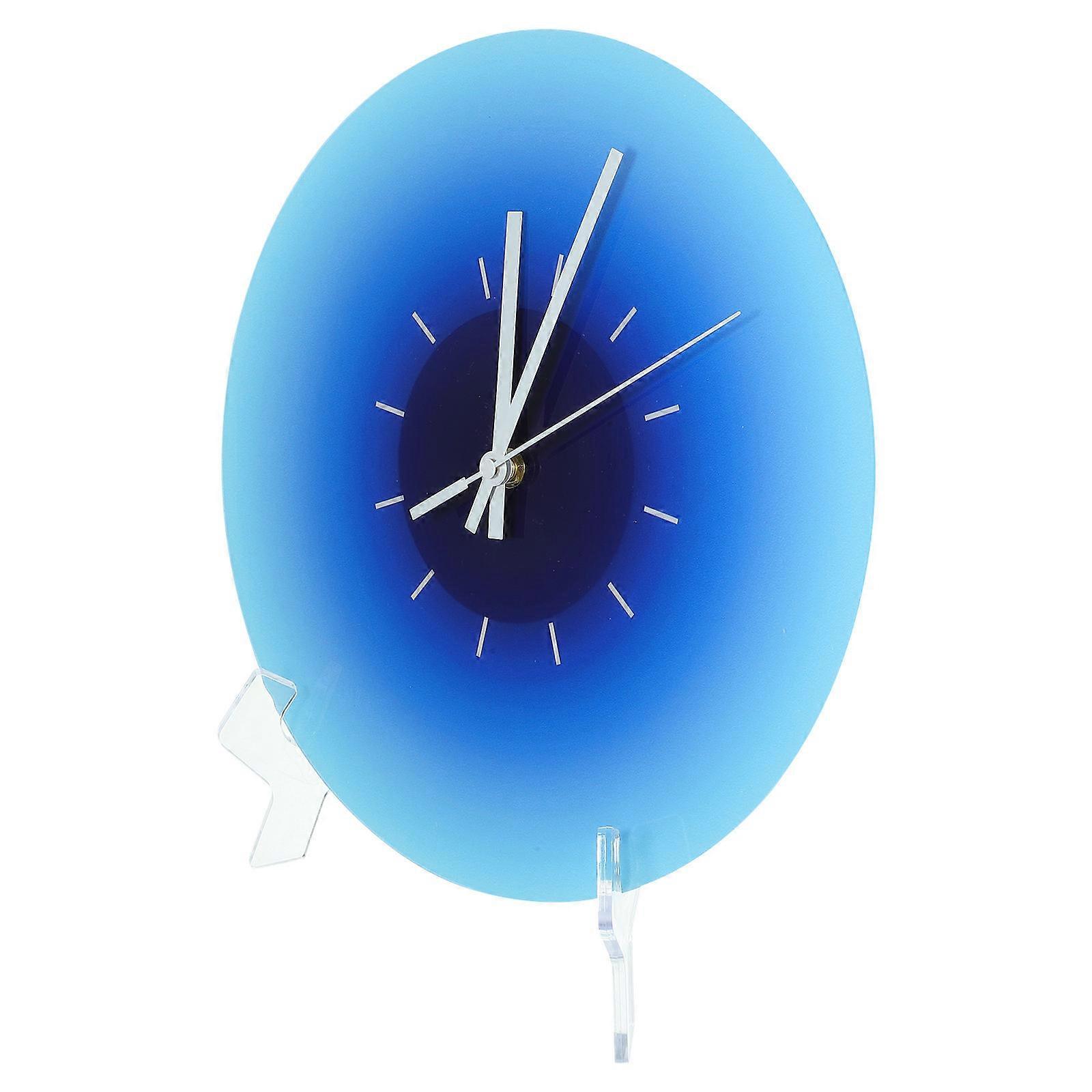 Blue Acrylic Wall Clock for Home Decoration with 2Pcs Versatile Use