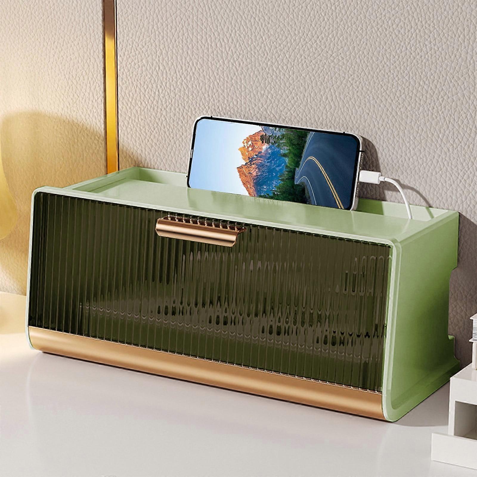 YOTQUSKI Cable Management Box - Durable Cord Organizer for TVs & Computers, Hide Power Strip Safely