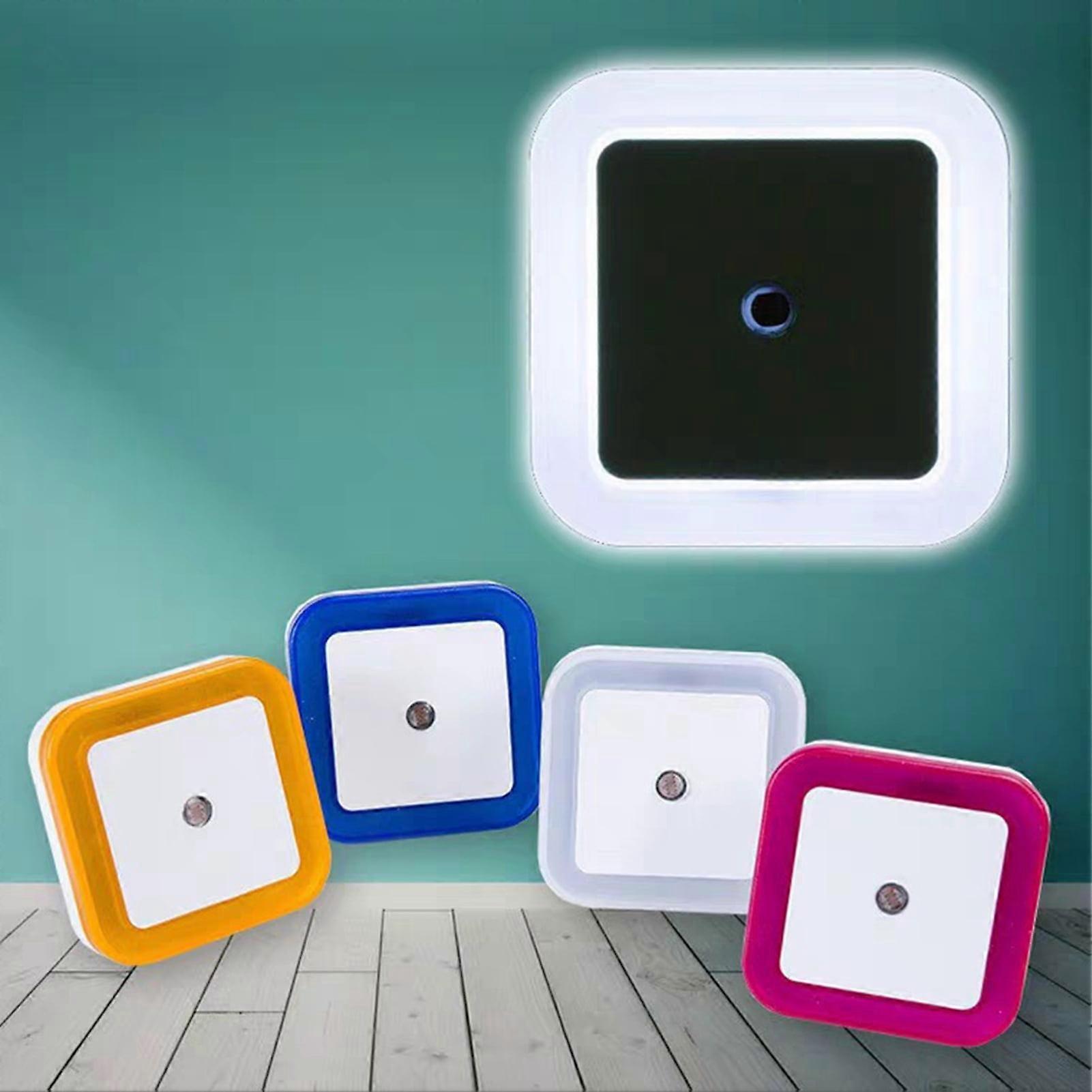 Sunjoy Tech LED Night Lamp, Minimalist Design, Auto On/Off, Non-Glaring, Light Sensor, Square Plug & Play for Home