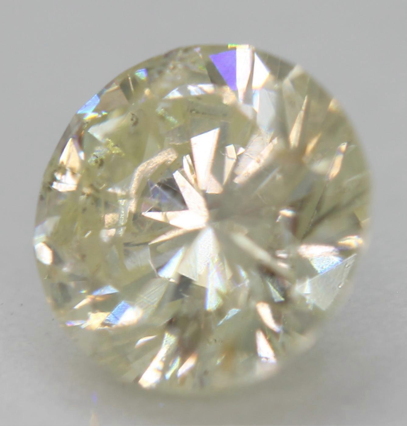 Certified 0.78 Carat J Color SI2 Round Brilliant Natural Loose Diamond 5.91mm
