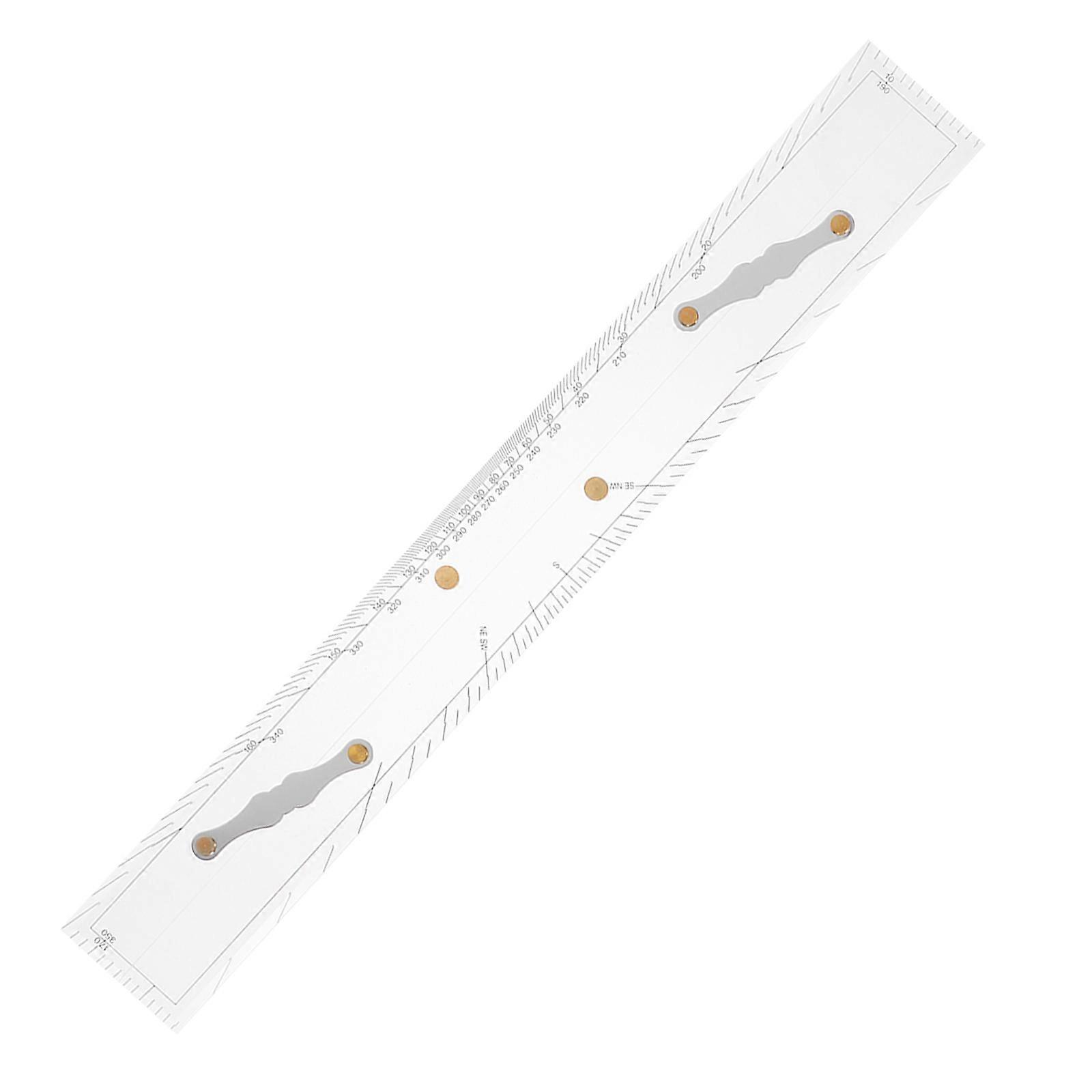 Acrylic Navigation Parallel Ruler for Sailing Chart Plotting Tool 2Pcs