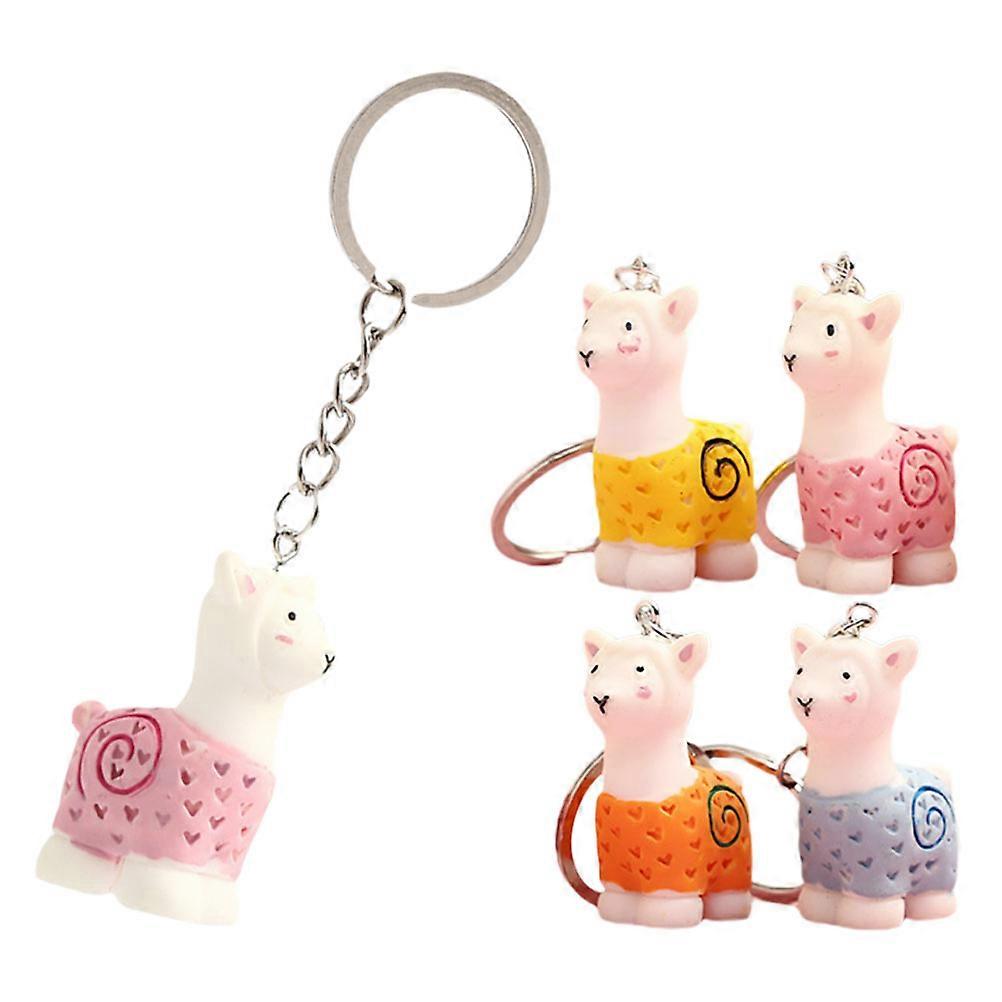 Decorative Alpaca Keychains for Bag Purse Multi Color 20Pcs Set
