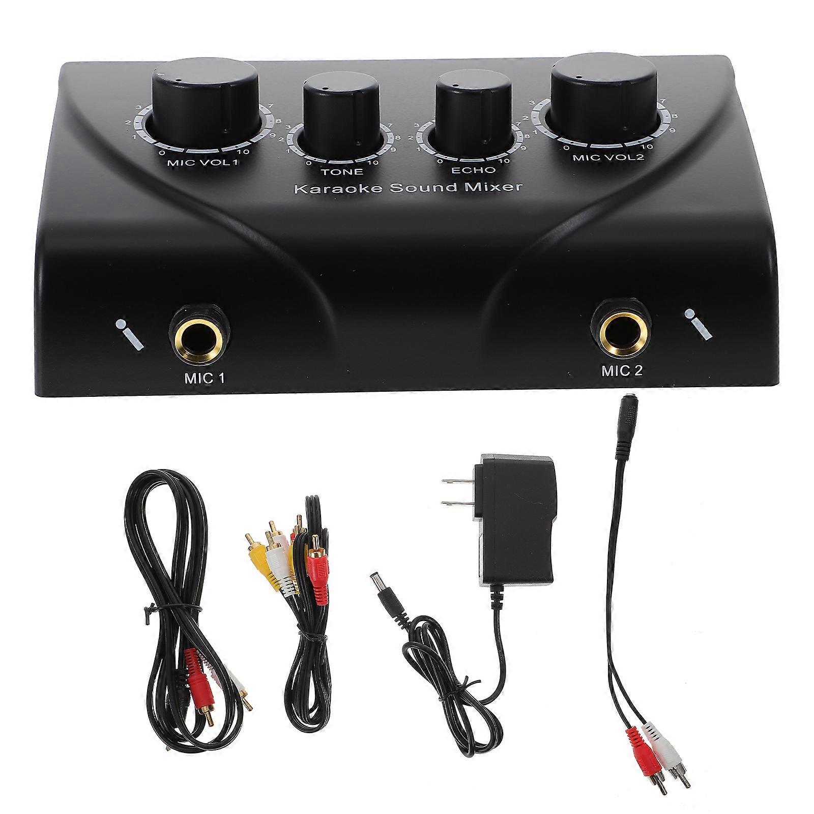 Stereo Line Mixer Professional Karaoke Mixer for Karaoke 2Sets