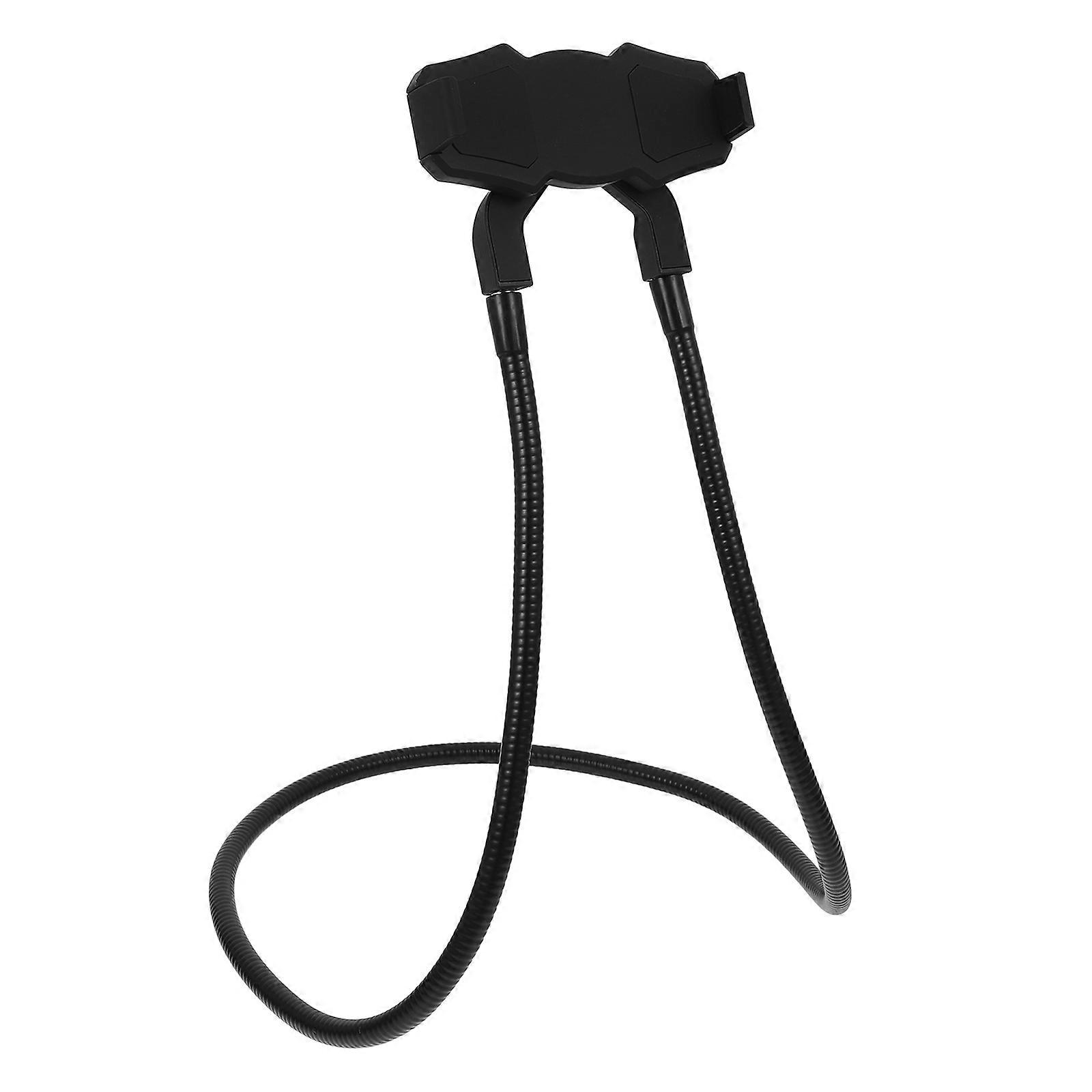 Tablet Pc Holder Mobile Support Plate for Hanging Neck 2Pcs Black Set