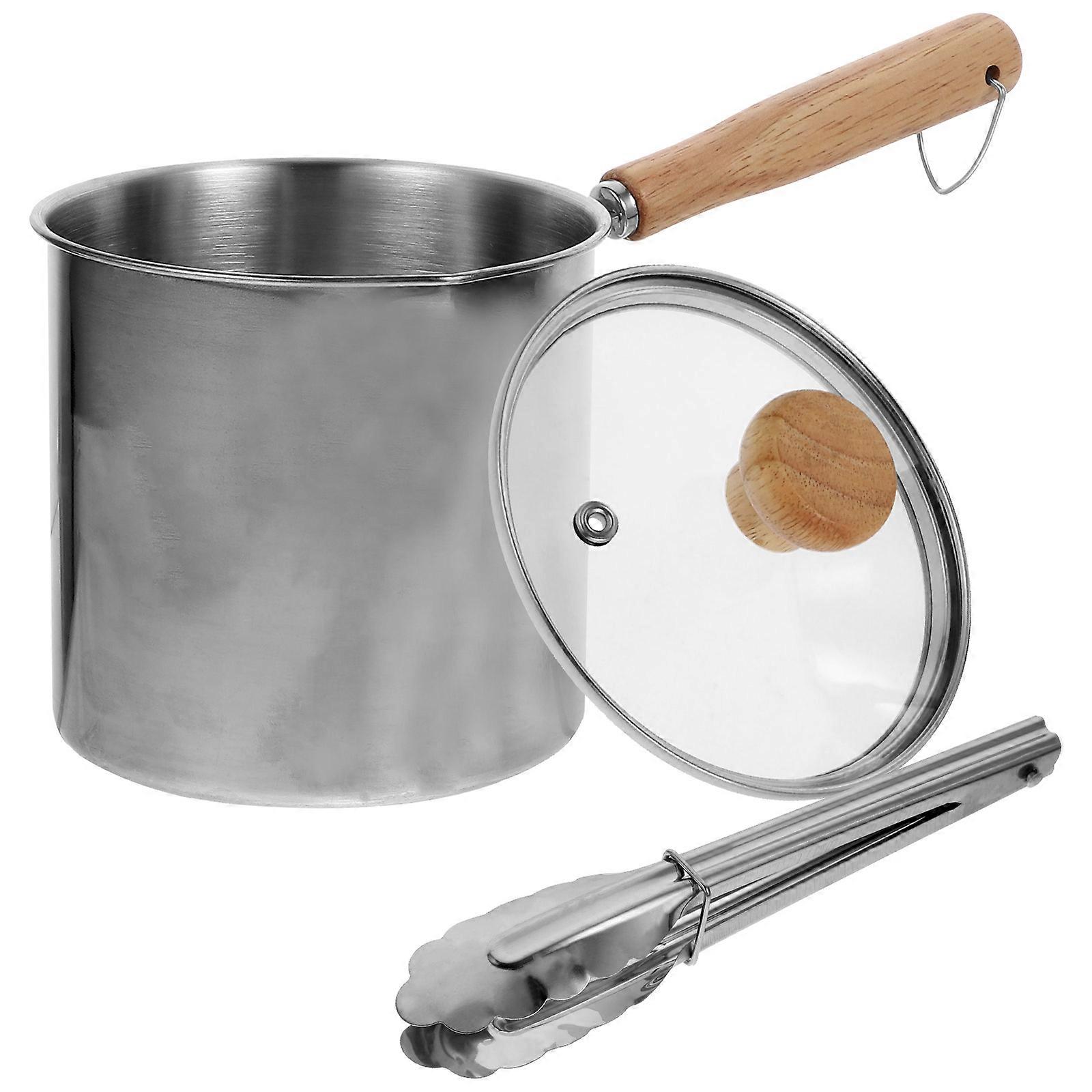 Practical Deep Fryer Pot Ideal For Outdoor Barbecue And Breakfast Preparation With Milk Heating Feature In 26.70X14.00X12.50CM 3Set