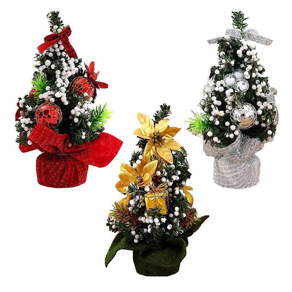 Desktop Christmas Tree Ornament for Decoration 6Pcs Realistic Trees