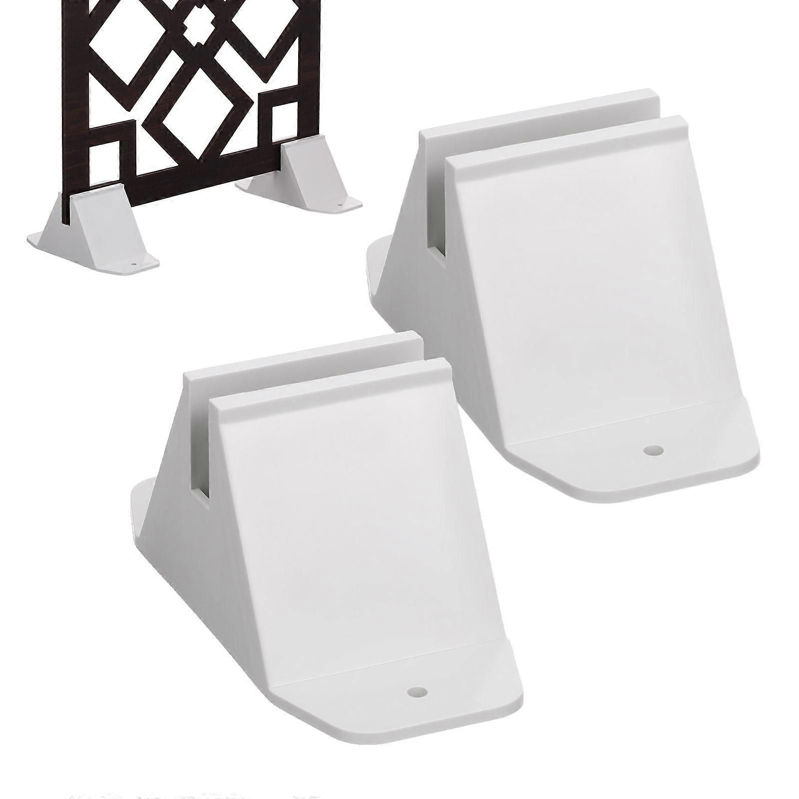 Fence Holder Fencing Storage Rack Stability Support Rectangular Shape White 12.50X5.50X5.50CM 2Pcs