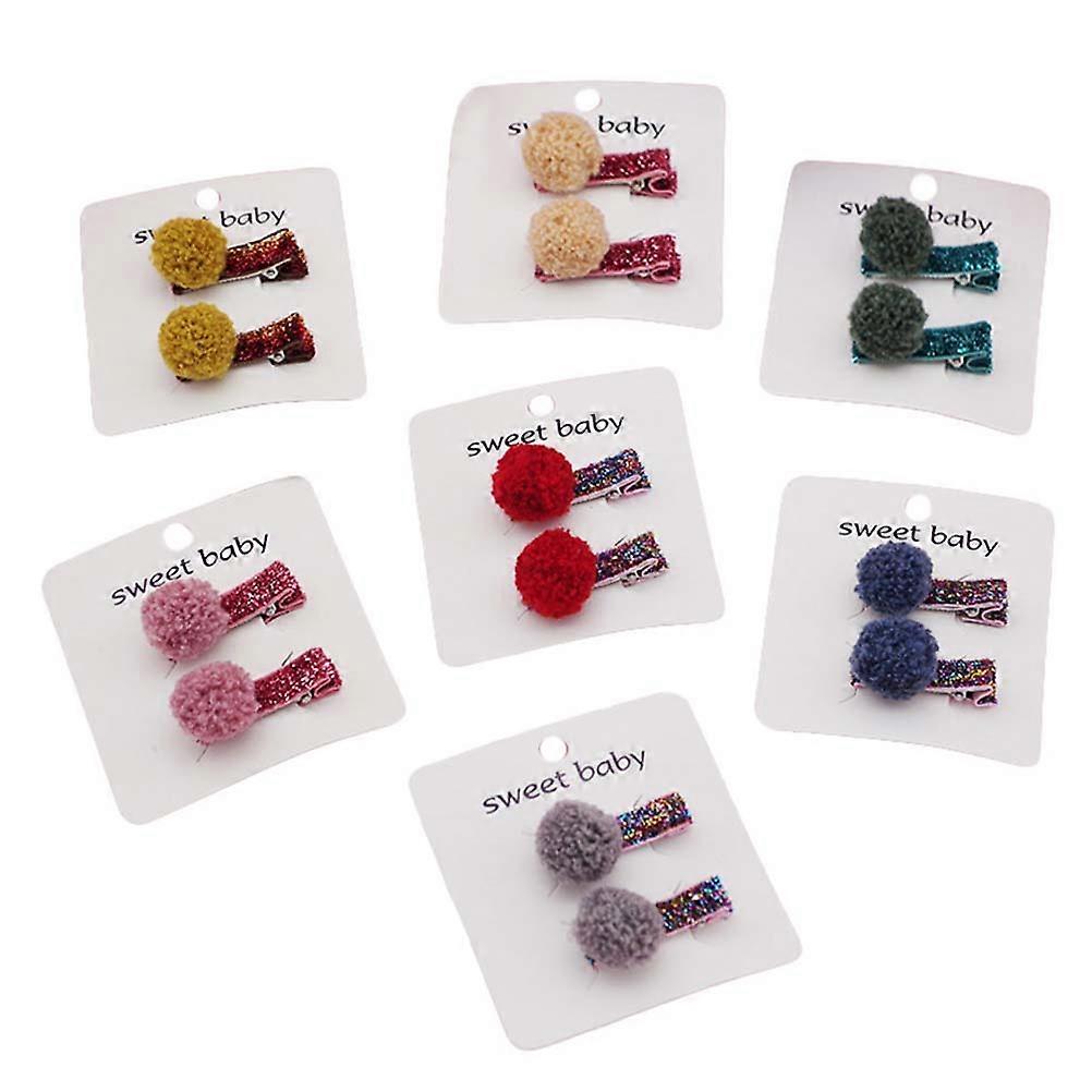 Hair Clips Classical Design Barrettes for Festive Events Assorted Color Hair Styling 7pairs