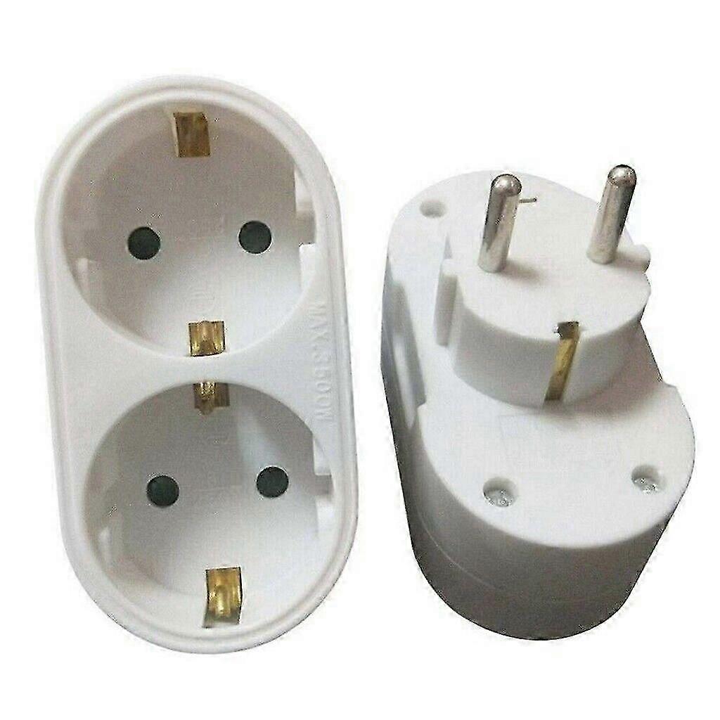 2-way EU socket multiple plug power strip triple plug adapter