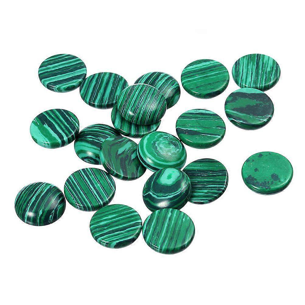 Malachite Stone Cabochons for Jewelry Making 20Pcs Green Round