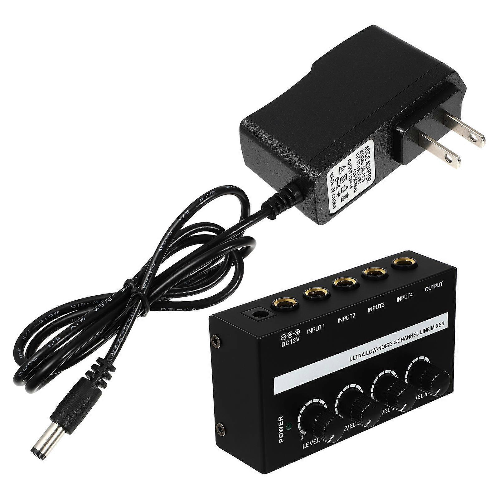 Audio Mixer Mini Audio Mixer for Music Mixing 4 Channels Compact