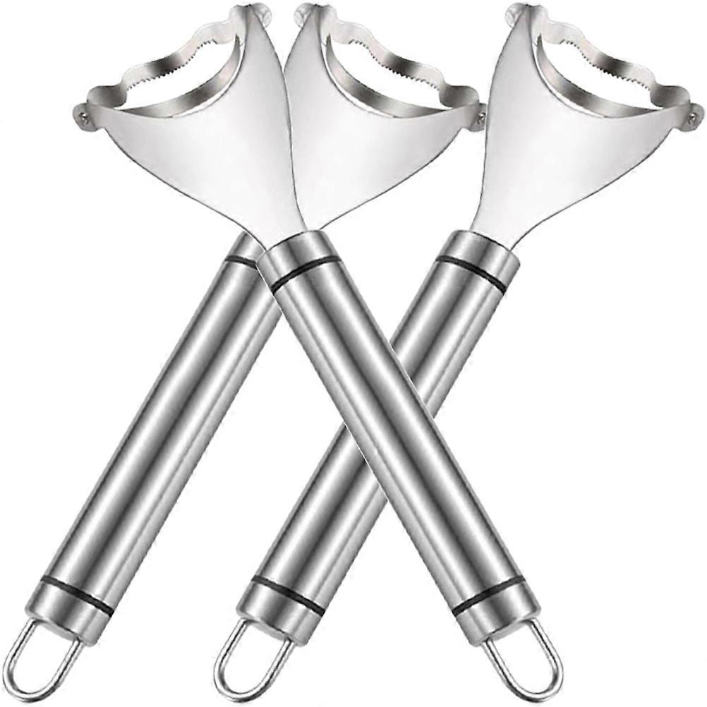 Corn Kitchen Gadget with Handle for Cooking Enthusiasts Silver Stainless Steel 3Pcs