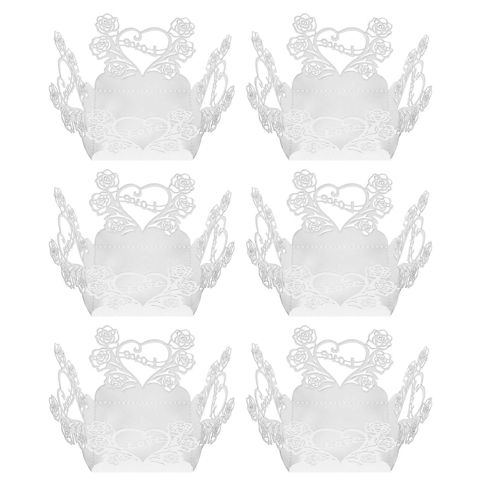 Chocolate Wrapping Paper Hollow Wrappers for Candy Packaging 150Pcs White