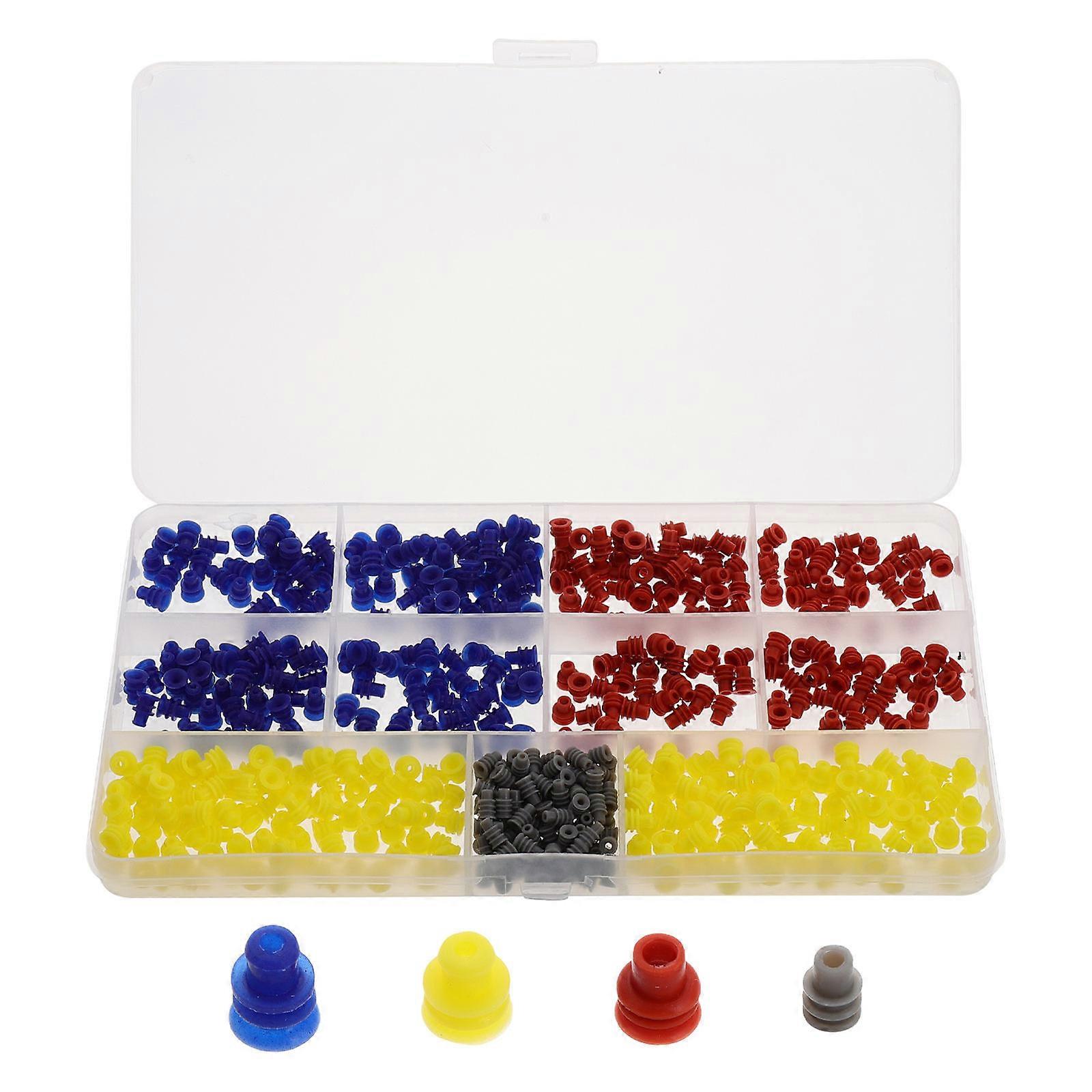 Waterproof Silicone Sealing Plugs For Electrical Connections Automotive Applications 600Pcs Assorted Color Protecting Auto Wire Connectors