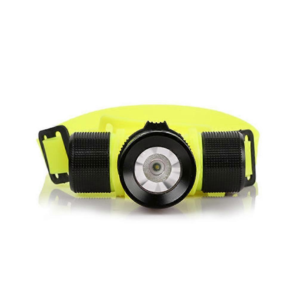 Waterproof LED Headlamp 3Pcs Diving Headlight for Underwater Use Yellow