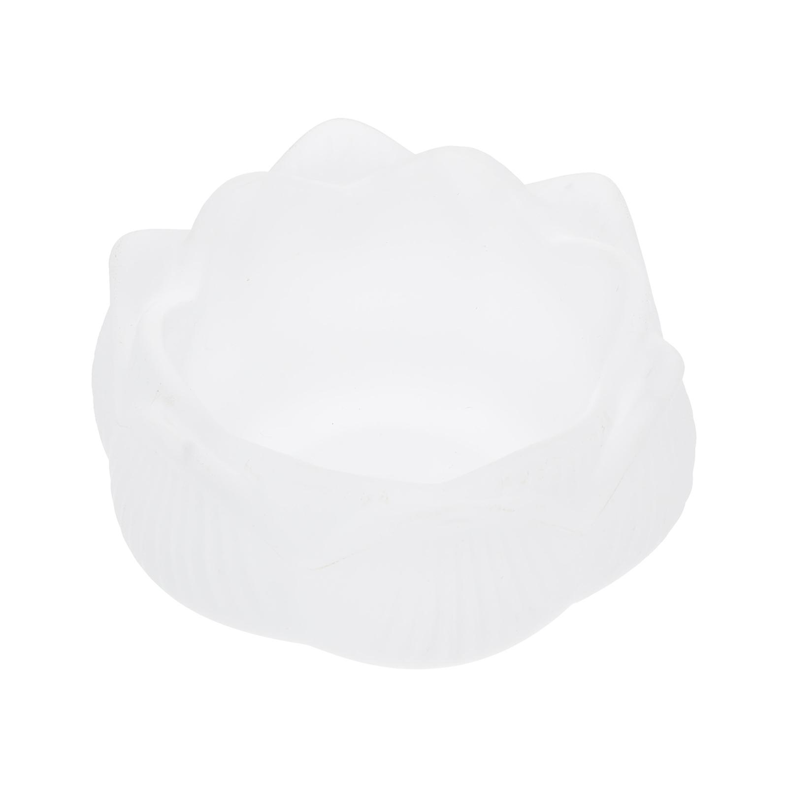 Glass Craft Candleholder Lotus Modeling for Decorative Use 4Pcs White