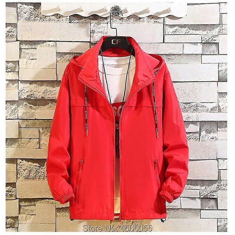 Nouvelle veste coupe-vent fine à capuche pour homme, grandes tailles 6XL, 7XL et 8XL, idéale pour le printemps et l'automne. Style streetwear, fermeture éclair et vêtements de sport décontractés.