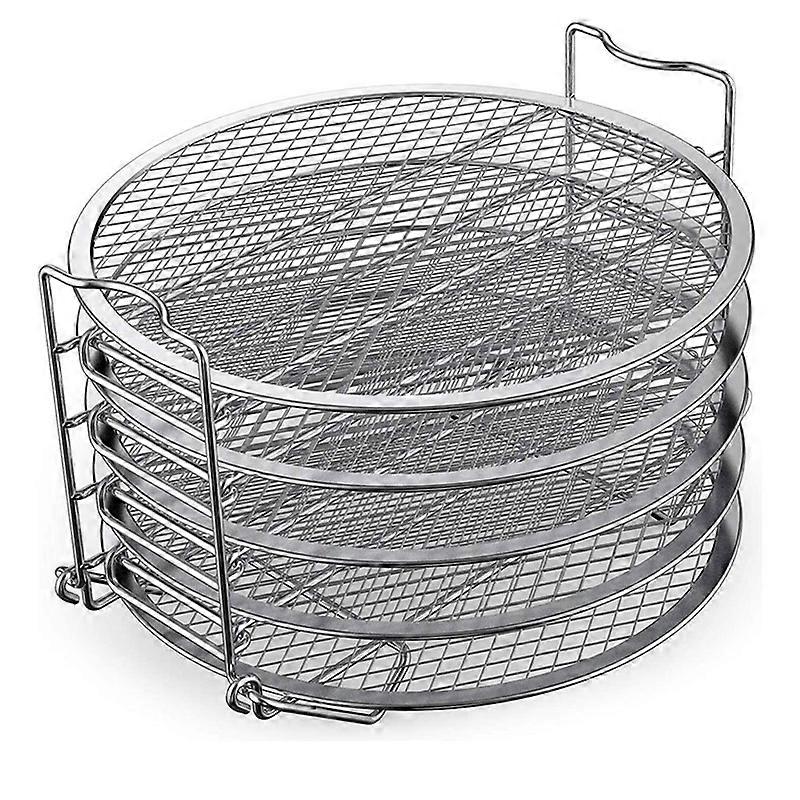 5-Layers Air Fryer Rack Stainless Steel Stackable Grid Grilling Rack