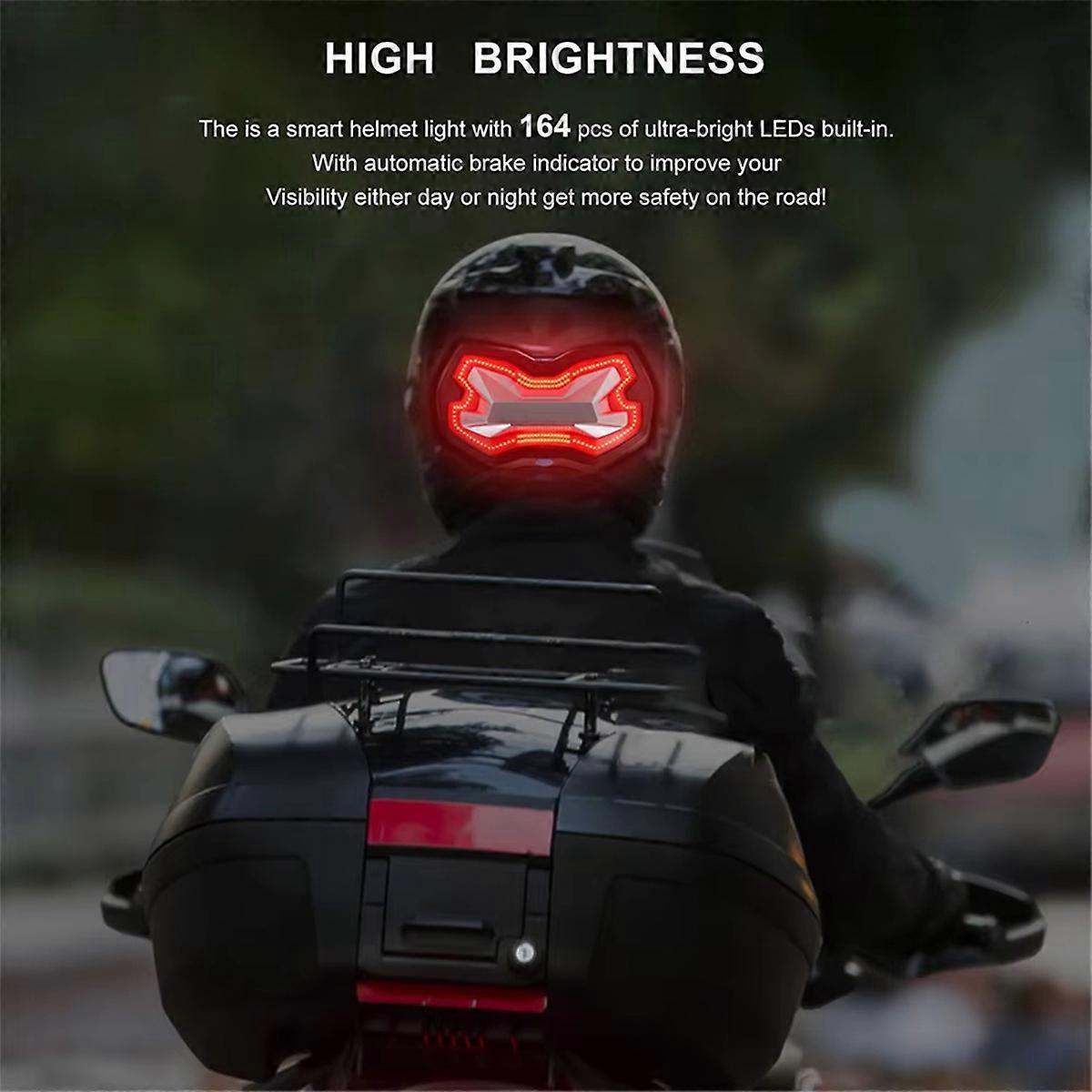 Motorcycle Warning Light Helmet LED Smart Light, super brightness
