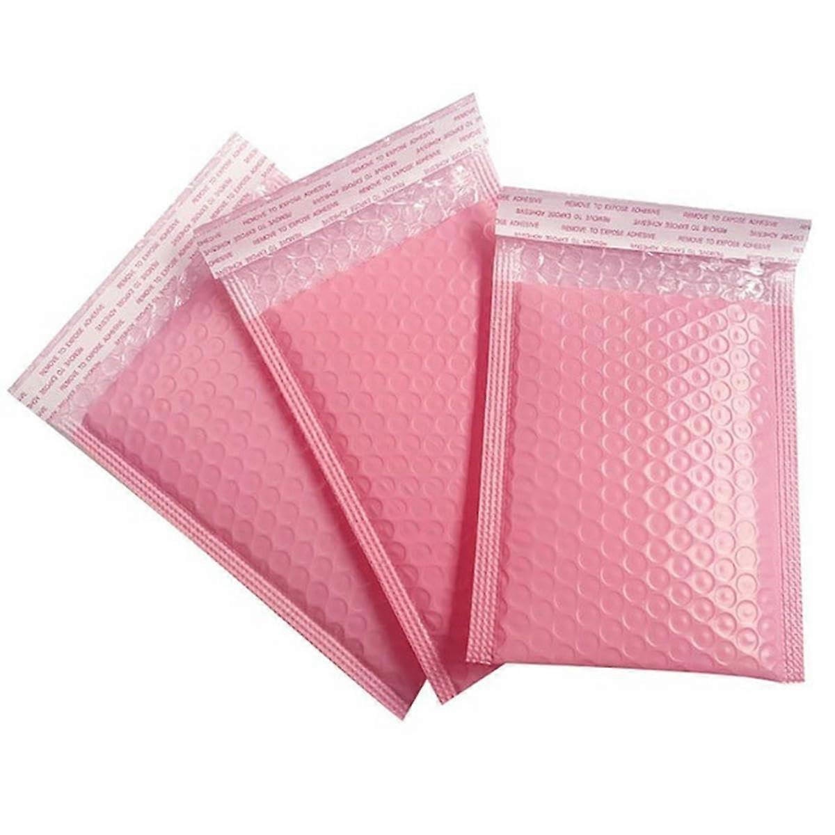 Bubble Mailers Pink SelfSeal Padded Envelopes For Books 25x30 Cm, 5 Pack