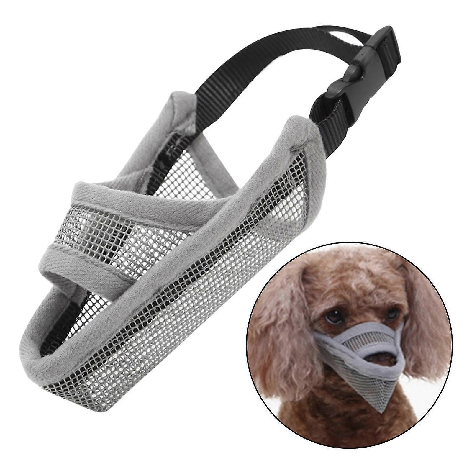 1pc Dog Muzzle for S M L Dogs Adjustable Mesh Muzzle for Long Snout Dogs