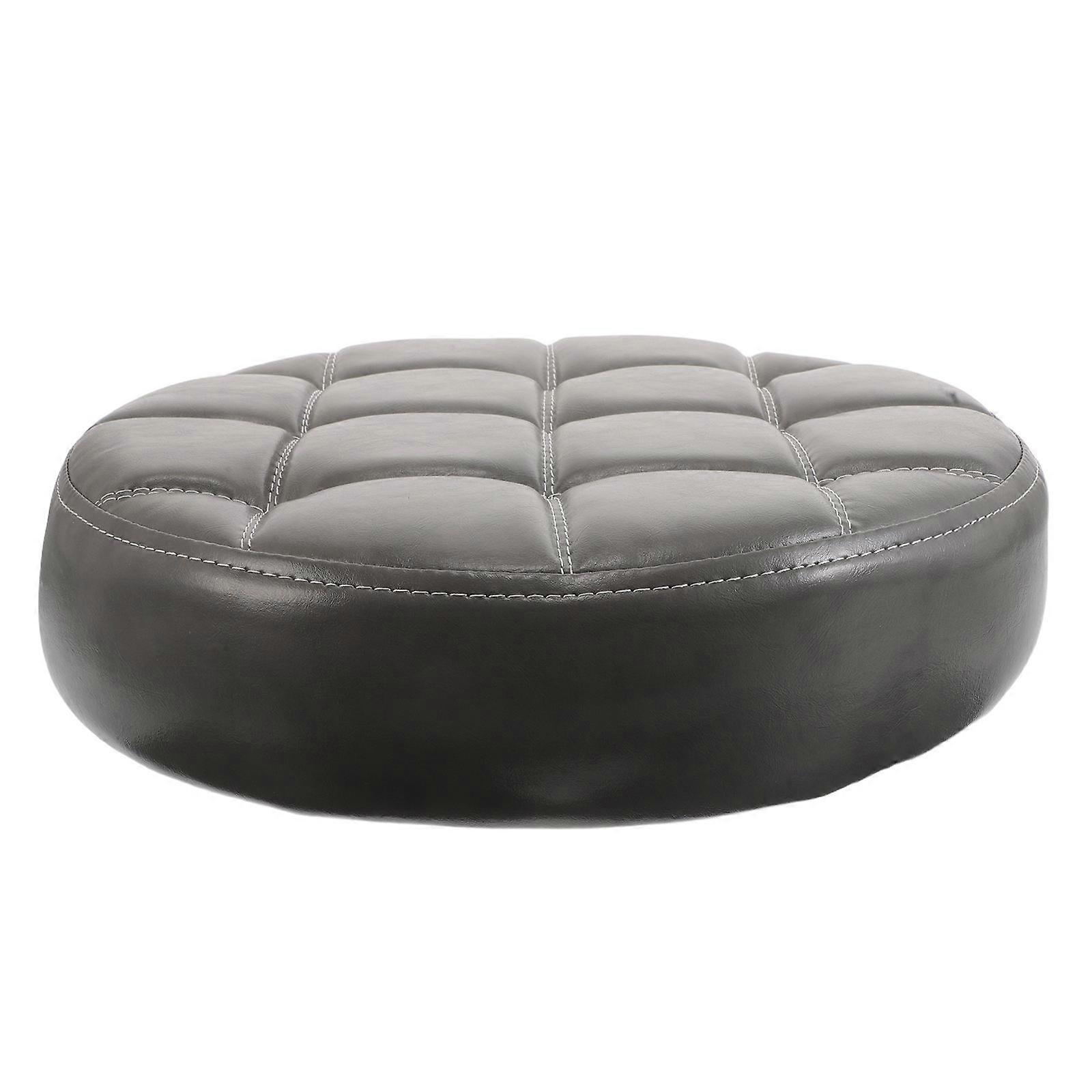 Chair Padding Replacement Round Stool Cushion for Swivel Chair 2Pcs Grey PU Foam