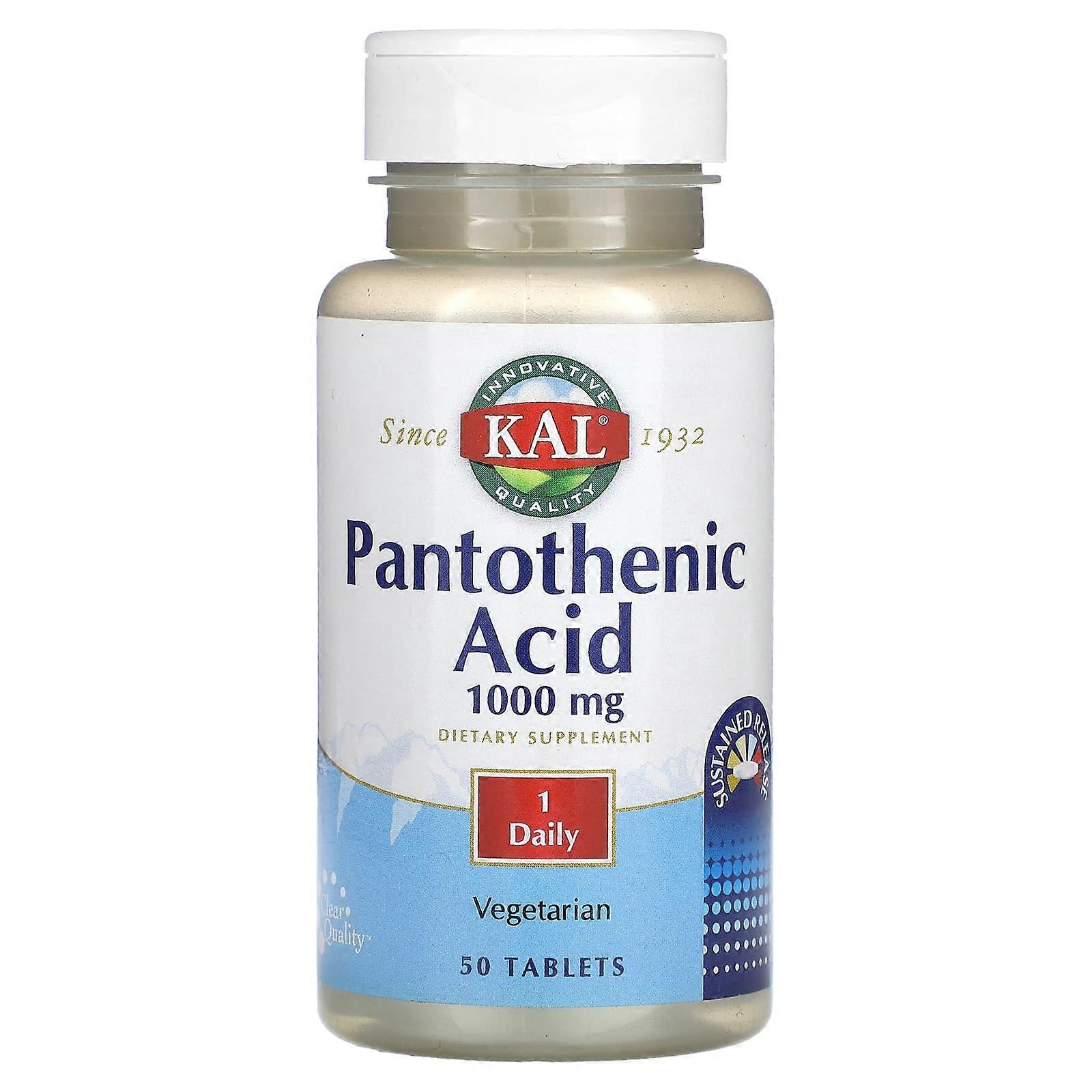 Pantothenic Acid , 1,000 mg, 50 Tablets