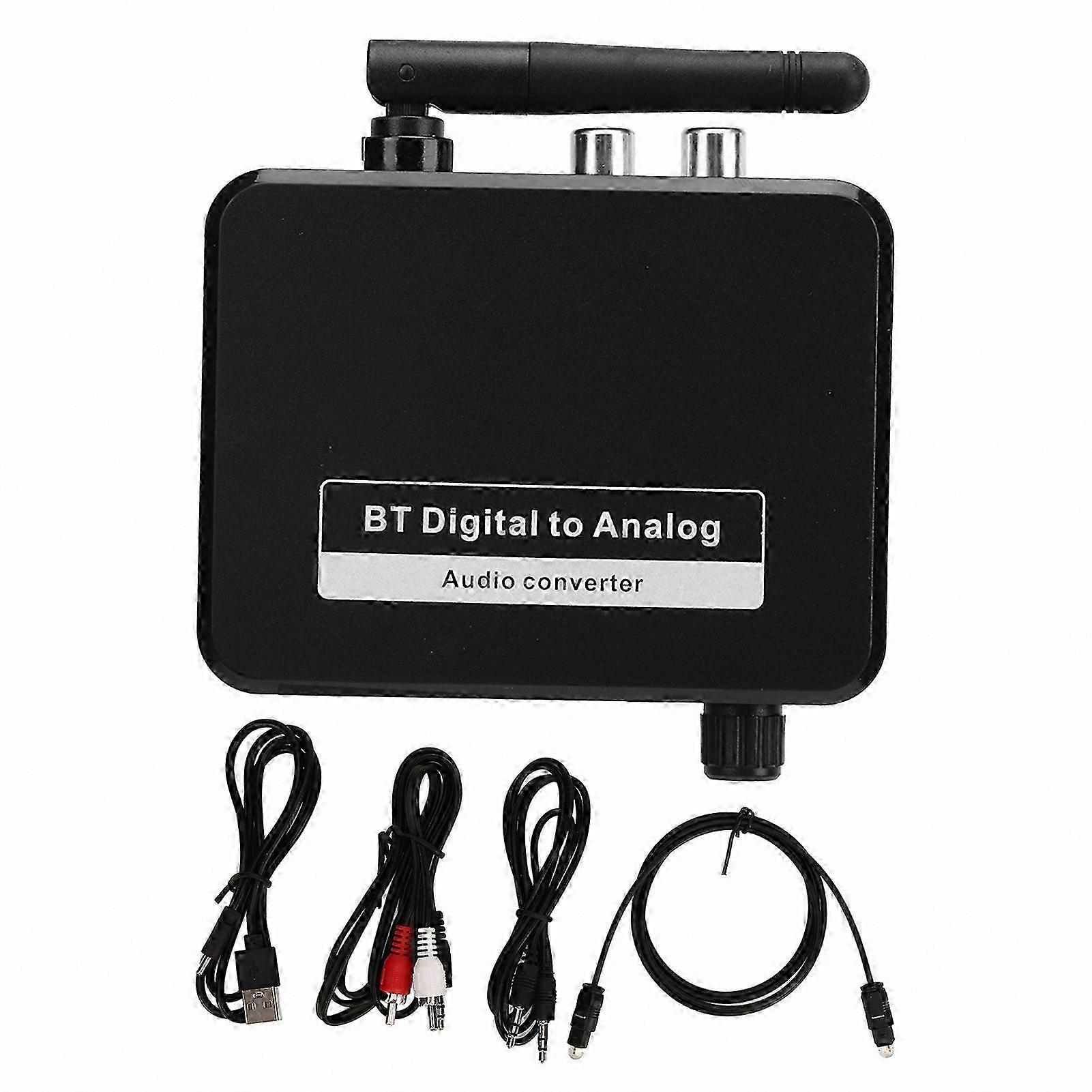 Bluetooth 5.1 o Adapter Digital to Analog RCA Wireless Receiver with USB Cables for Multiple Devices Compact Design Easy Setup