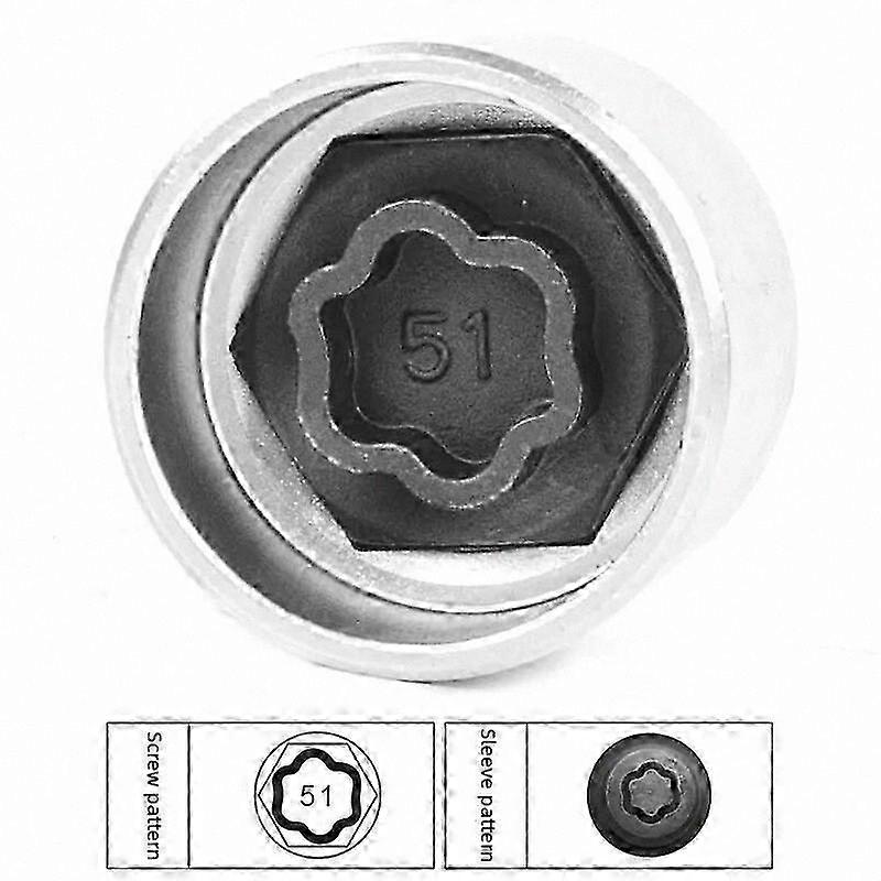Anti-Theft Screw Key Tool for Car Tire Security - Compatible with Multiple Vehicle Models and Series - Wheel Parts Accessory