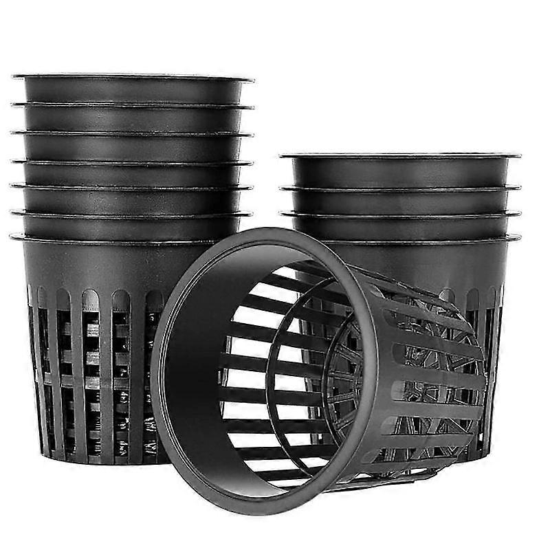 15 Pack 4 Inch Net Cups Slotted Mesh Wide Lip Filter Plant Net Pot Bucket Basket for Hydroponics