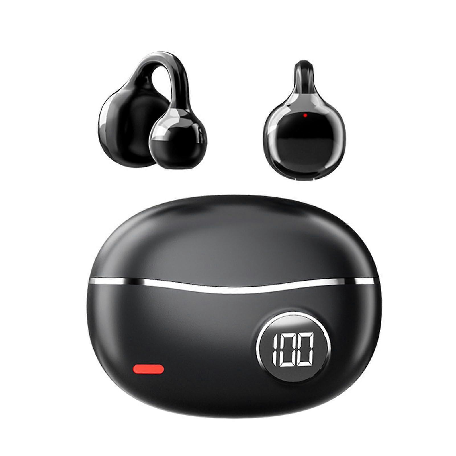 Wireless Bluetooth Headset Ear Clip Go Model Hands Calls Bluetooth Wireless Connection Black