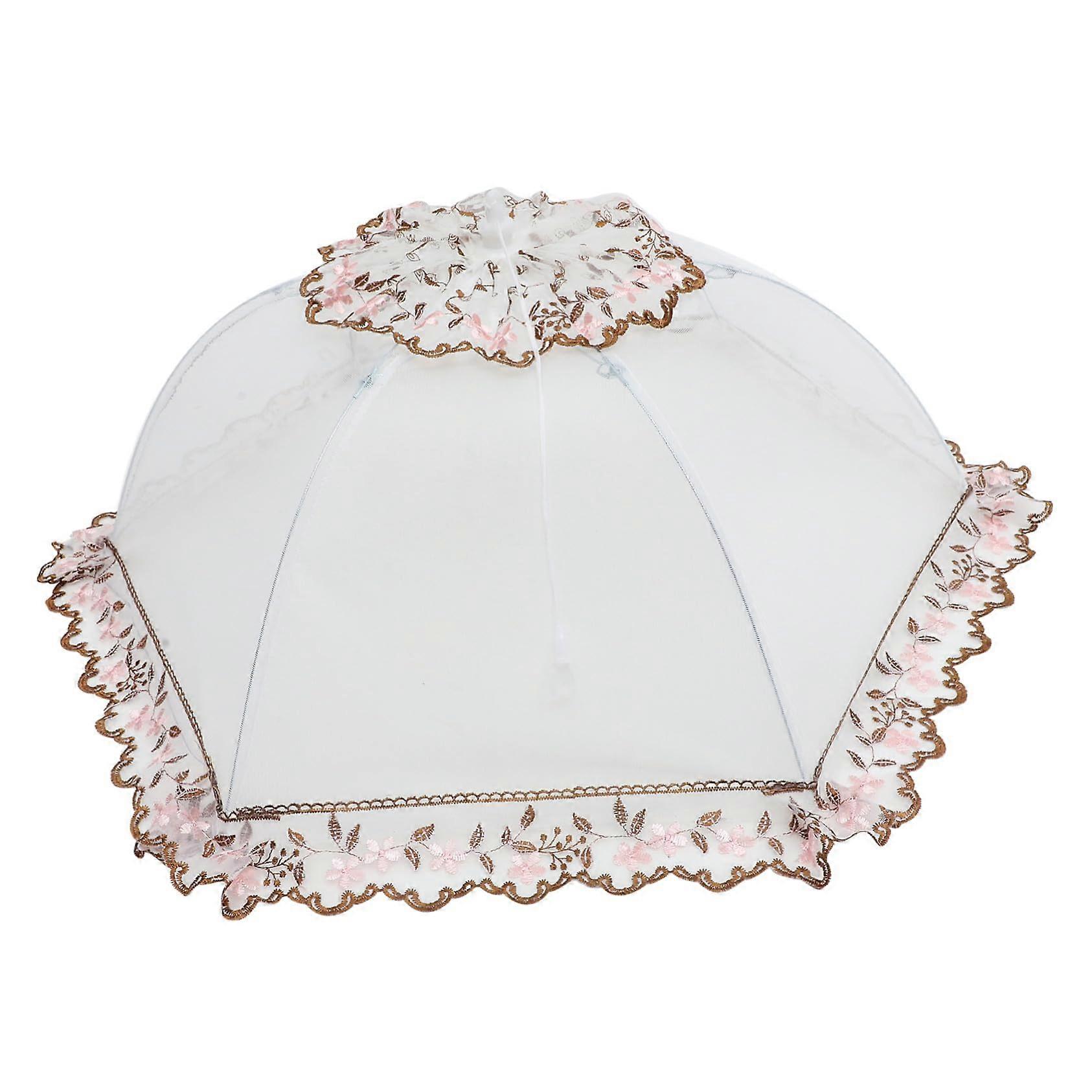 Collapsible Mesh Food Cover Brown Foldable Net Screen Dome For Picnic BBQ Reusable Keeps Flies And Dust Away