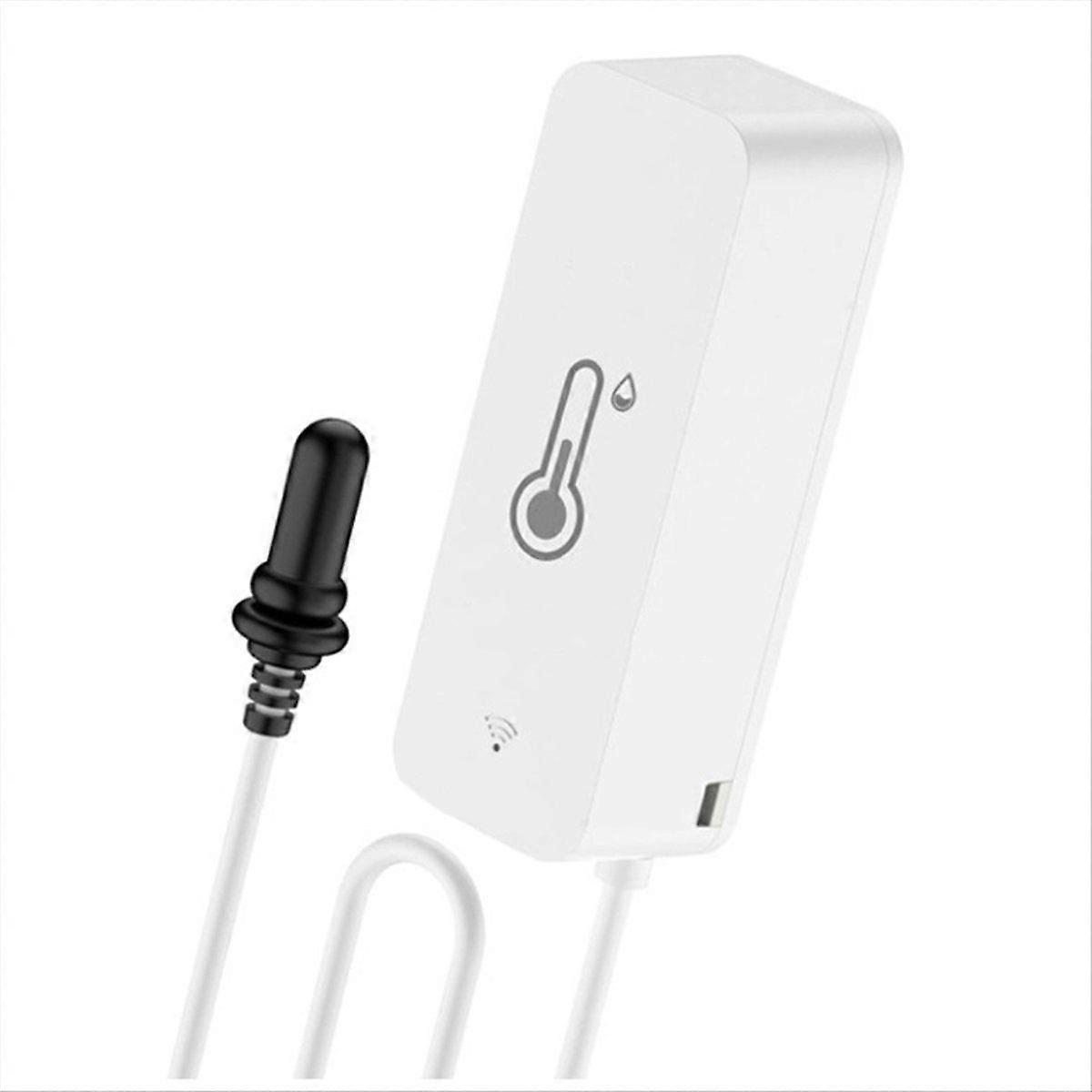 Zigbee Temperatures Humidity Sensor with External Probe Wireless Temperatures App Monitor for Home