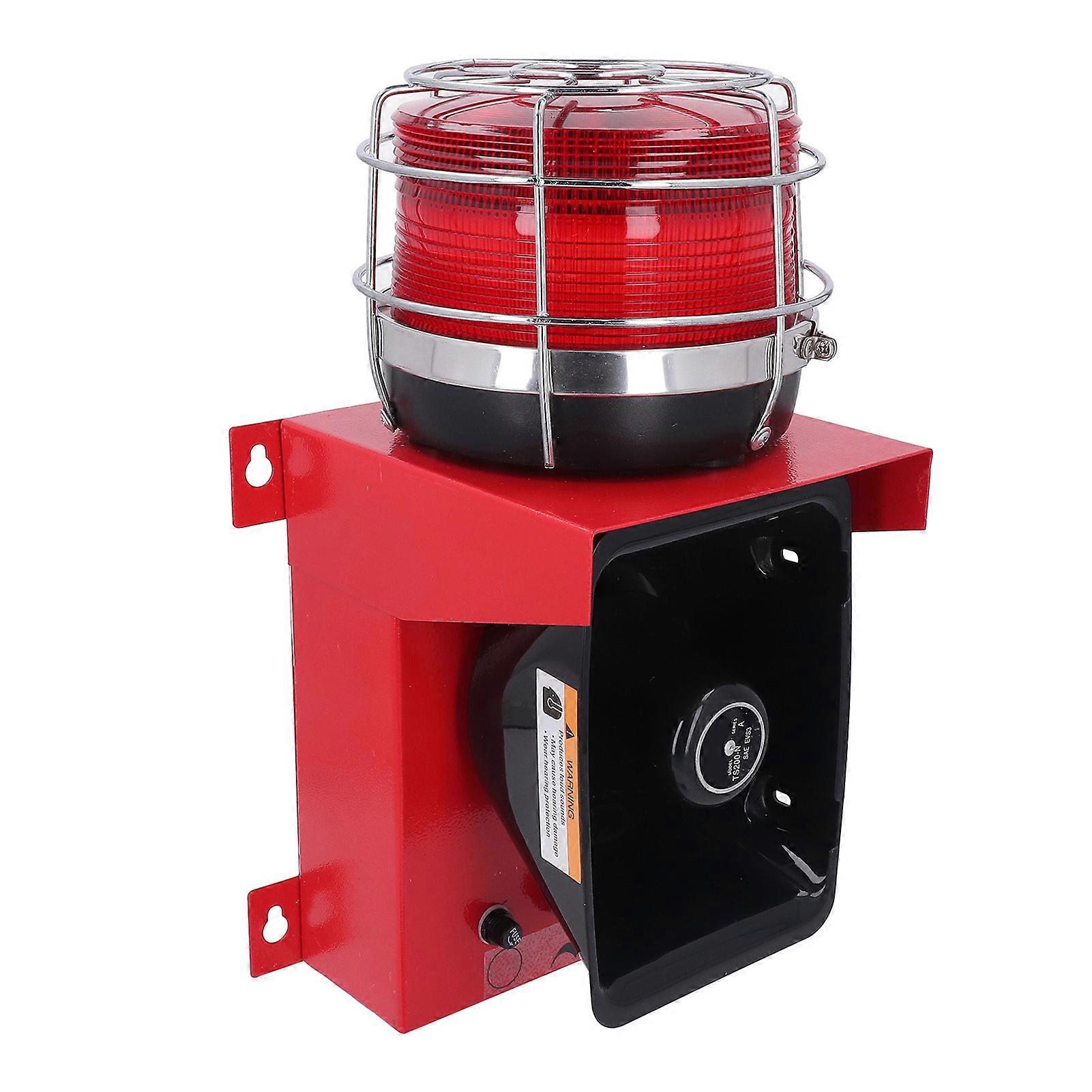 Industrial Sound and Light Reminder Water Proof LED Beads 120DB Volume Control Audible Visual Horn for Port Machinery Industry EU Plug 220V 