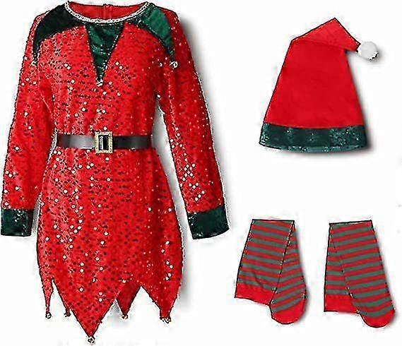 Świąteczne stroje dla małych dzieci Dziewczynki Mikołaje Sukienki Mikołaja Długi rękaw