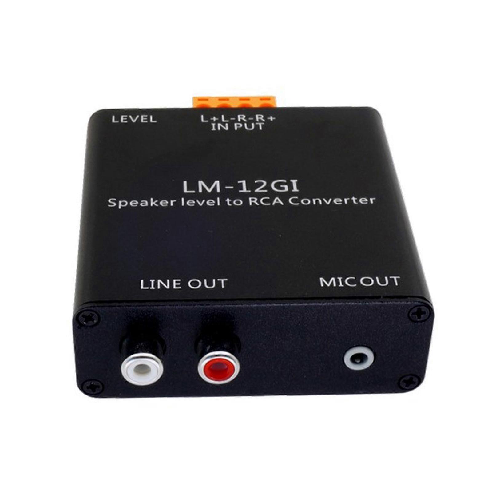 Speaker Level Signal to Audios Converter Attenuator High Level Speaker Signal to Low Level Audios Adapters for Professional Multicolor