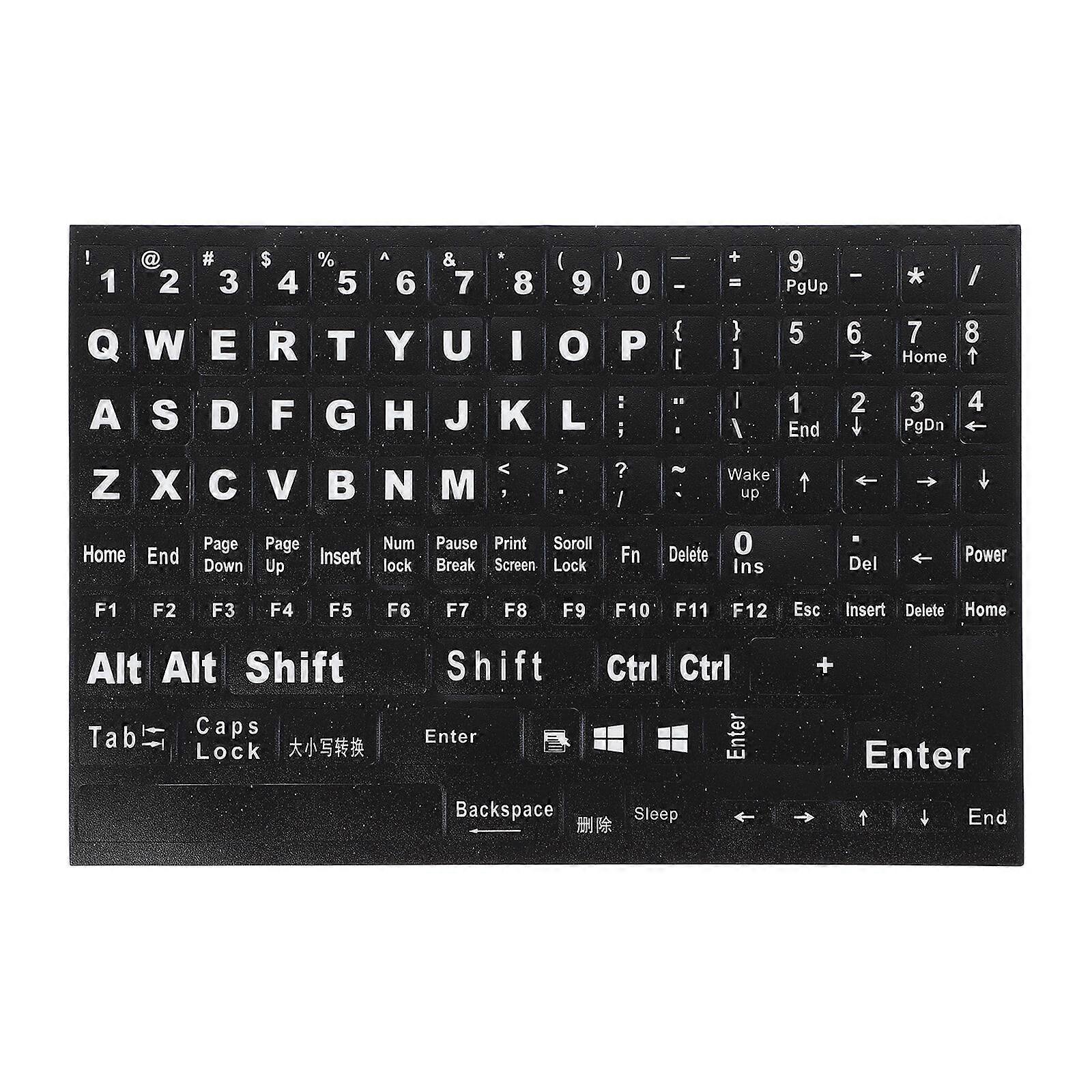 Masteelf 1 Sheet Keyboard Sticker Universal English Letter Keyboard Label Accessory