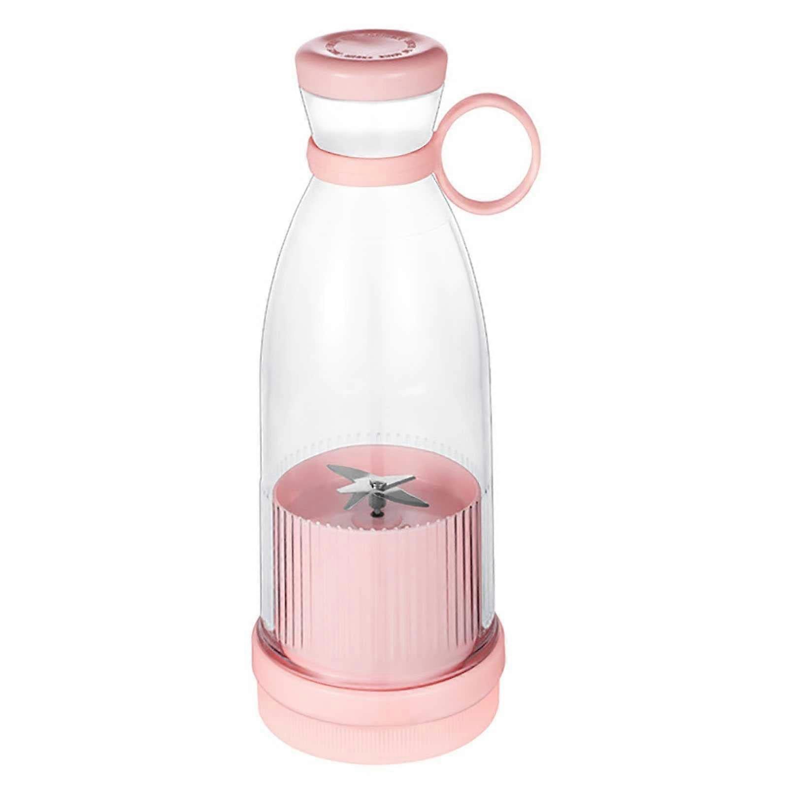 Portable Blender 380ml Capacity, USBRechargeable, 6Blade  Size, Pink Fruit Veggie Juicer Cup Mini Mixer