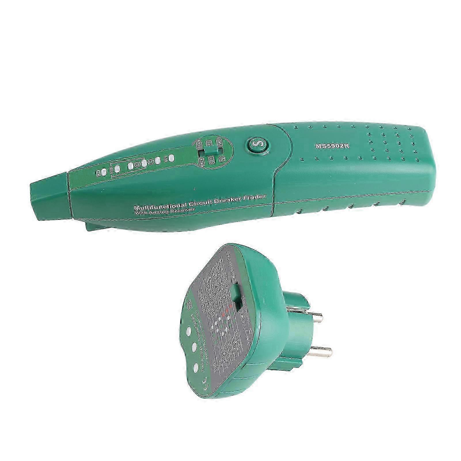 Auto Circuit Breaker Finder with Socket Tester, 20x3.8x5cm, Green & Black for MS5902 Model Users