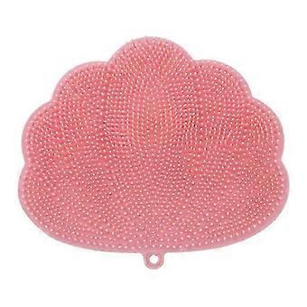 Wall-mounted Hands-free Back And Foot Scrubber With Suction Cups - Deep Clean And Exfoliate In The Shower Pink