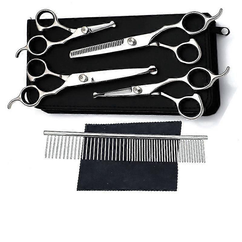 الكلب الاستمالة مقص 6 بوصة الحيوانات الأليفة الفولاذ المقاوم للصدأ منحني مقص دعوى