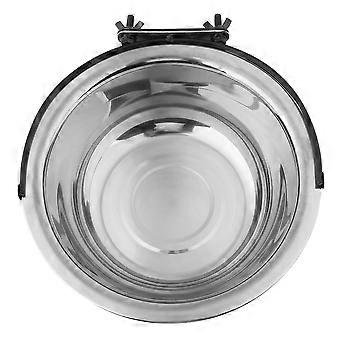 Dog Bowl Diner Dish Stainless Steel Hanging Medium Small Pet Puppy Cat Food Water Feeder XL