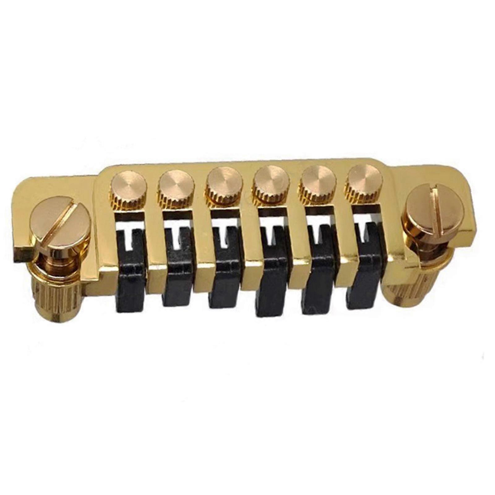 LP Electric Guitar Tune O Matic Bridge Pull Plate Tail Piece Reversible String Code Guitar Roller Saddle Bridge TP-6 Bridge Stop Rod Compatible with E